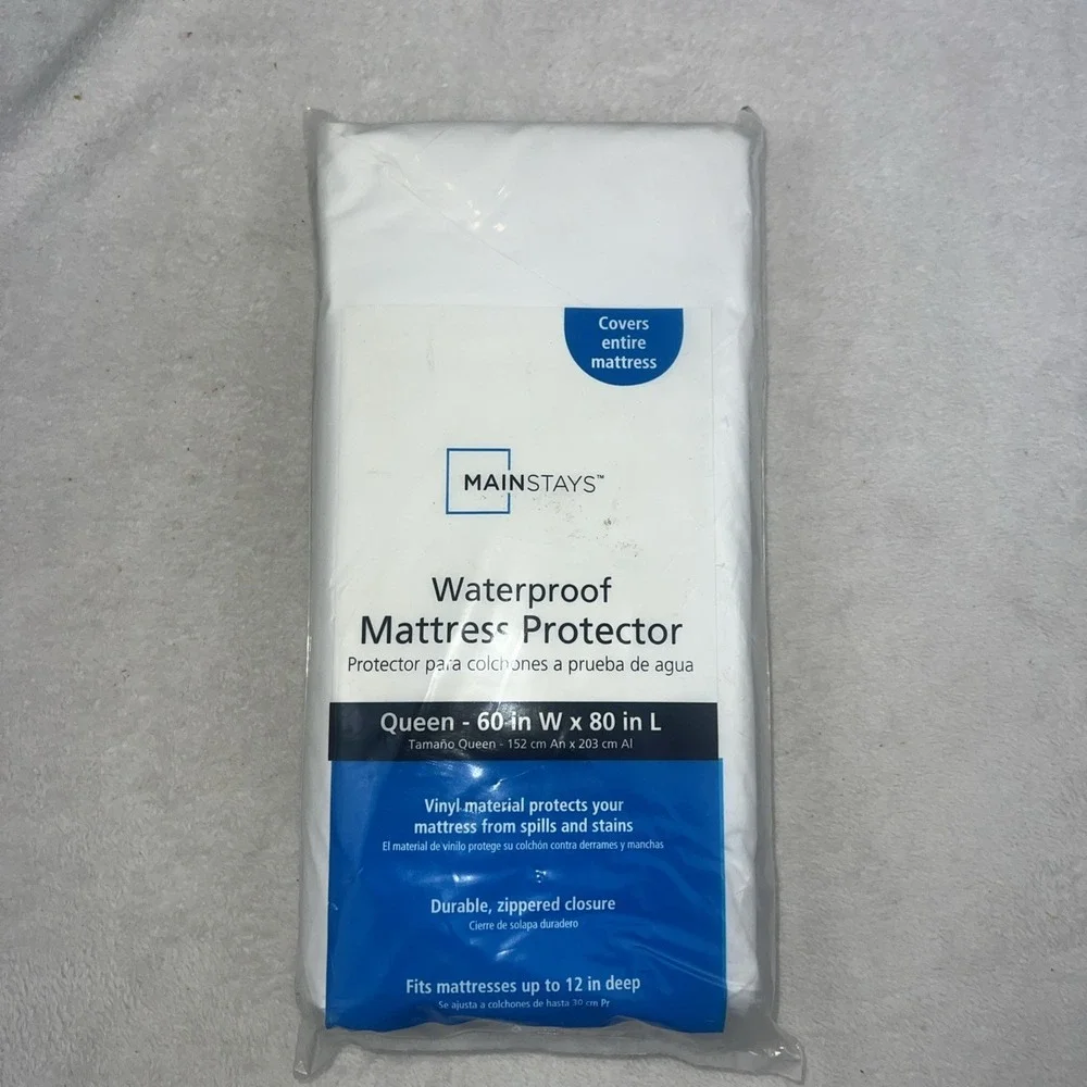 Mainstays Vinyl Zippered Waterproof Mattress Proctector Queen 60X80